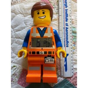 LEGO Movie Emmet Minifigure Digital Alarm Clock Orange 9009945 ClicTime 2015